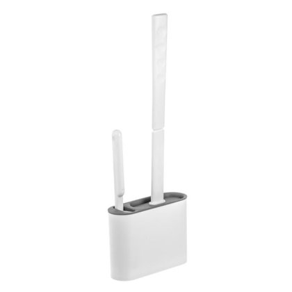 Perie WC cu Peri din Silicon & Perie Mica 13.5x4x36cm