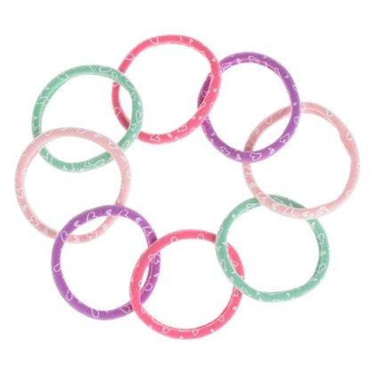 Elastice Par Frotte Diferite Culori Inimi pentru Copii - 8buc