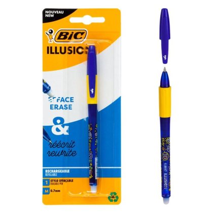 Pix cu Cerneala Termosensibila Albastra & Radiera BIC Illusion 0.7mm