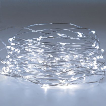 Instalatie de Lumini Solara cu 200 de Becuri LED Fairy Lights Copper Senzor de Lumina & 8 Functii 19.9m - Alba Calda