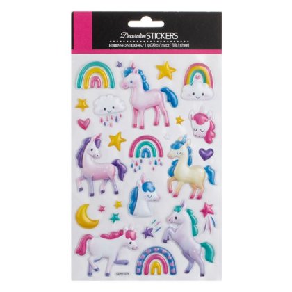 Autocolante Pop Up Unicorni Nor Curcubeu - 26buc
