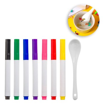 Set Carioci de Apa 7 Culori & Lingura