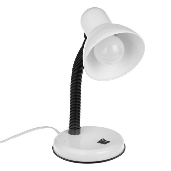 Lampa Alba Perlata cu Bec pentru Birou