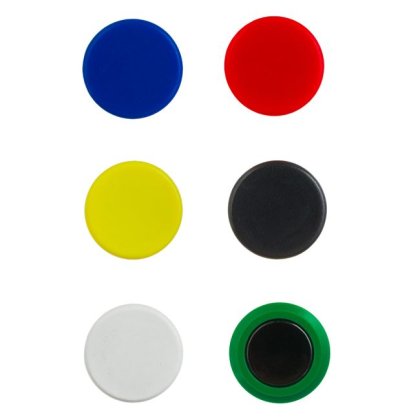 Magneti Rotunzi de Diferite Culori pentru Tabla Ø2.5cm - 6buc