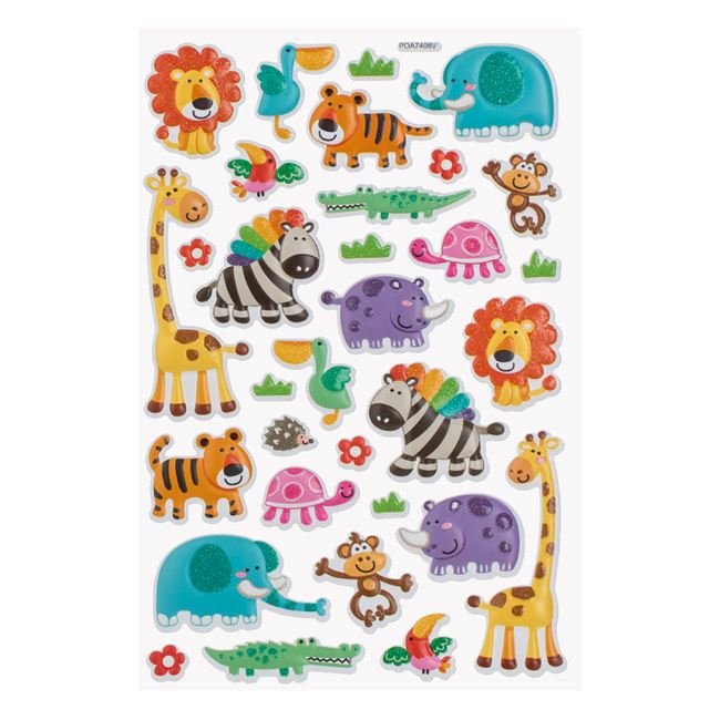 Autocolante Pup Up Animale cu Detalii cu Glitter - 32buc