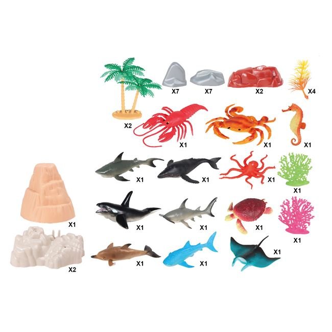 Set de Joaca cu Animale Marine - 40buc