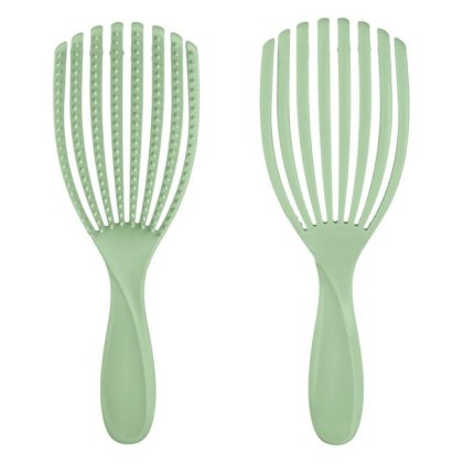 Perie Par Flexibila din Plastic Lila Verde 23cm