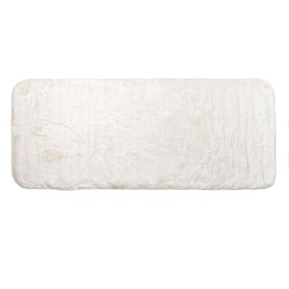 Covoras Decorativ din Imitatie de Blana Rabbit Off White pentru Hol 140x60cm