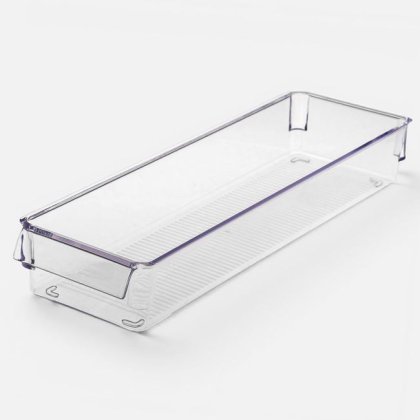 Organizator din Plastic Transparent cu Maner pentru Frigider 36x10,5x5cm