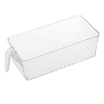Organizator din Plastic Transparent cu Maner pentru Frigider 33.5x15x10cm