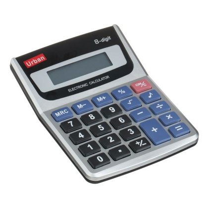 Calculator Urban Argintiu cu 8 Cifre 9.5x12x3cm