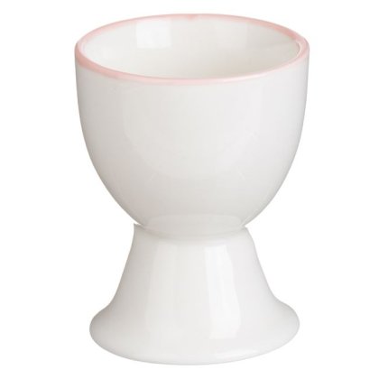 Suport New Bone Alb cu Margine Roz pentru Ou Ø5x6.5cm