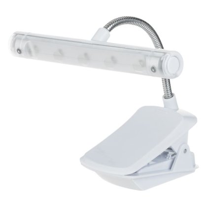 Lampa de Citit LED Alb cu Clip Alb 15cm