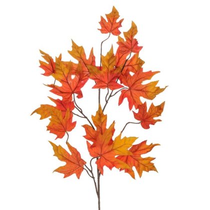 Ramura cu Tulpina Lunga cu Frunze Portocalii 83cm