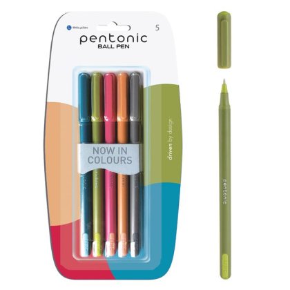 Set Pixuri Ballpen Now In Colours Albastre Pentonic 0.7mm - 5buc
