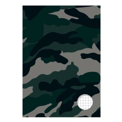 Caiet A5 de Matematica Liniat cu Coperta Army - 60F