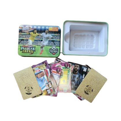 Cutie metalica cartonase football VICTINY ® 45 cartonase aleatorii euro 2024 /uefa/ liga