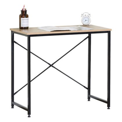 Birou Metalic cu Suprafata din Lemn de Stejar 80x40x70cm