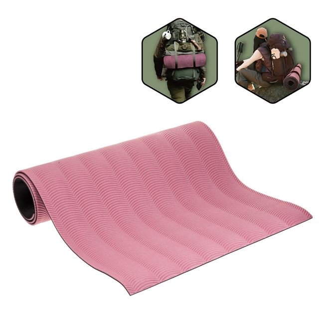 Saltea Gimnastica - Yoga Roz cu Model Reliefat 160x58x0.7cm