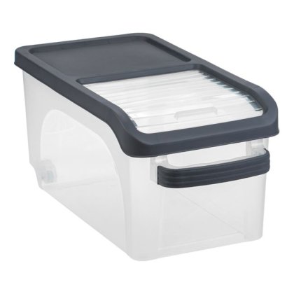 Cutie de Depozitare din Plastic cu Capac cu Deschidere 15L