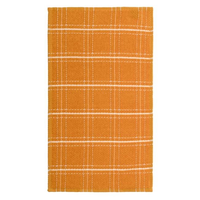 Prosop de Bucatarie Galben Mustar cu Carouri Ecru 35x60cm
