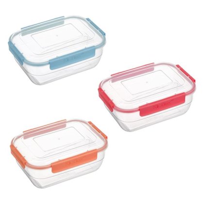 Set Caserole Transparente cu Capac 3 Marimi - 3buc