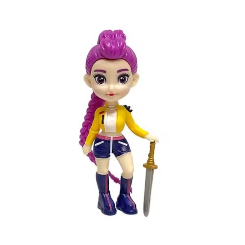 Figurina Rumy k pop demon hunter VICTINY® mov, multicolor, 18/19 cm, cutie carton
