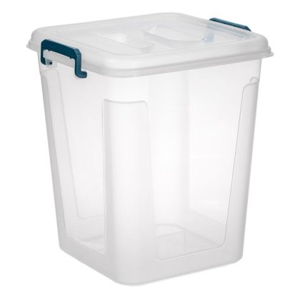 Cutie de Depozitare Transparenta cu Capac cu Manere Petrol 2L