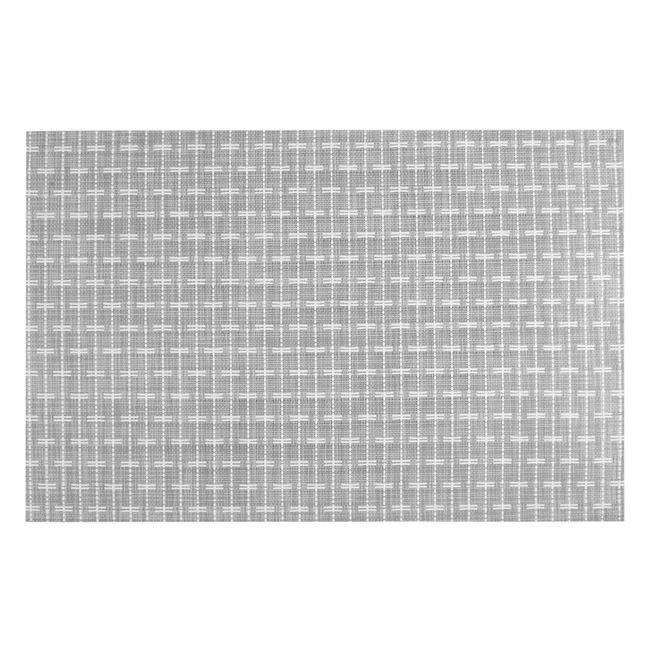 Suport Farfurie Gri cu Dungi Albe 45x30cm