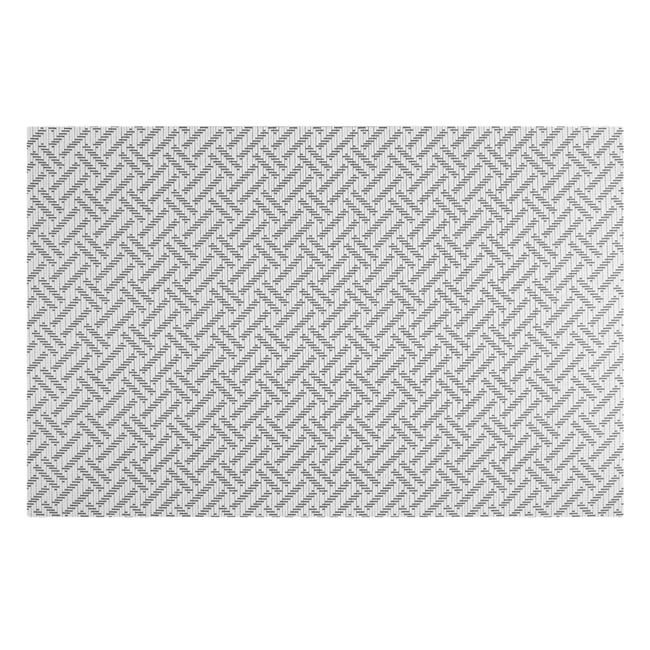 Suport Farfurie Gri Alb cu Model Zigzag 45x30cm