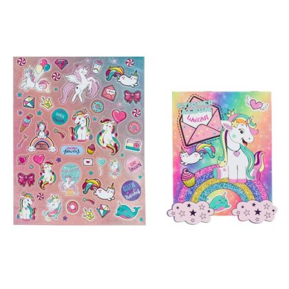 Autocolante Unicorni & Album - 58buc