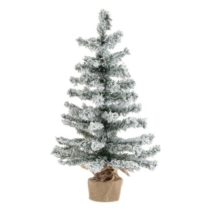 Brad de Craciun de Masa cu 75 de Ramuri si Baza din Iuta - 75cm