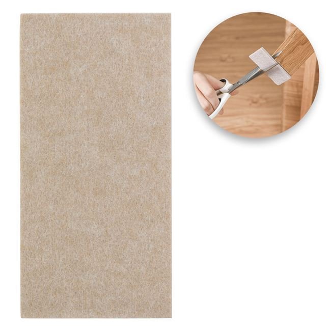Protectie Adeziva Bej din Pasla pentru Mobila 20x10cm