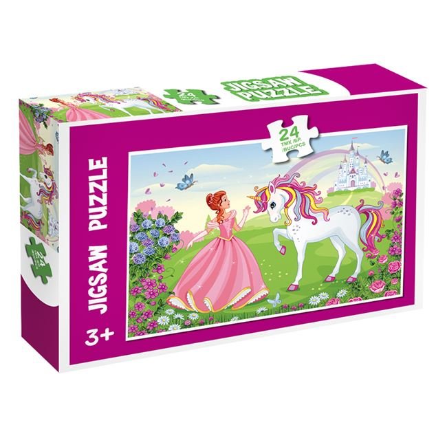 Puzzle Printesa Unicorn Castel (24 de Piese)