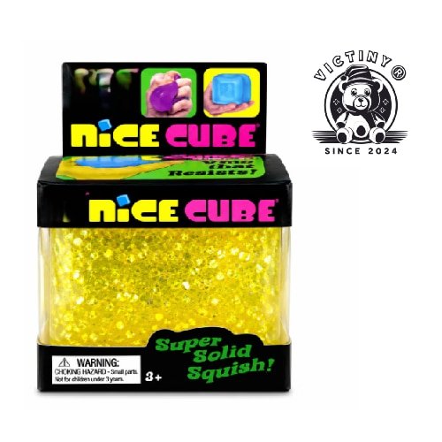 Cub Fidget 3D, VICTINY ®, Silicon, 4.5 x 4.5 x 4.5 cm, Galben