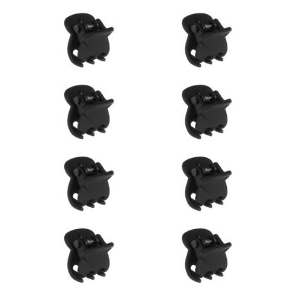 Set Clame Par Negre Mate pentru Femei 1cm - 8buc