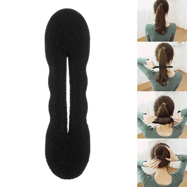 Bun Roller Negru pentru Coc 13cm