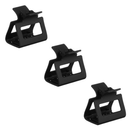 Set Clame Par Negre Mate pentru Femei 6cm - 3buc