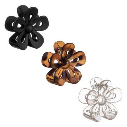 Set Clame Par Flori pentru Femei 7cm - 3buc