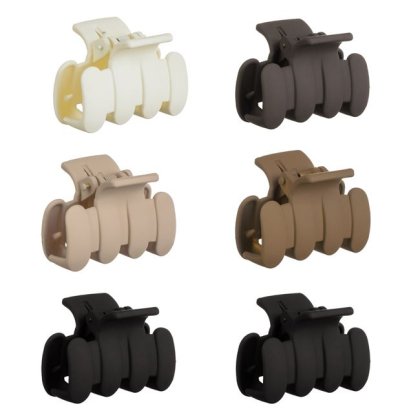 Set Clame Par Nuante Maro Mate pentru Femei 4.5cm - 6buc