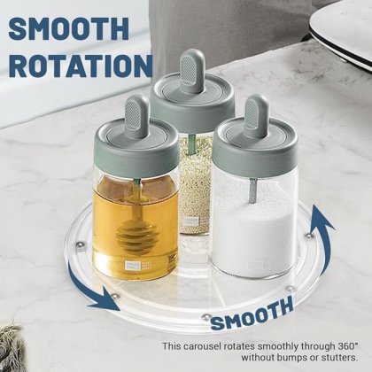 Suport Organizator Rotativ Transparent Ø23.5x3.5cm