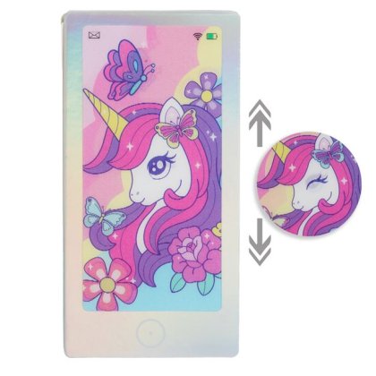 Carnetel Notite Unicorn 3D Ecran Telefon Mobil 7x13.8cm - 40F
