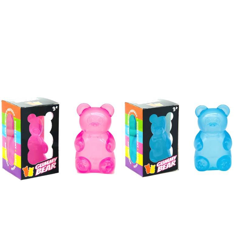 Set jucarii interactive copii, Gummy Bear, roz si albastru, 2pcs, dimensiune compacta