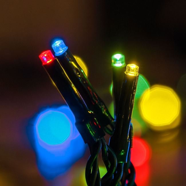 Instalatie de Lumini cu 96 Becuri LED cu Baterii si Program 9.50m - Multicolor