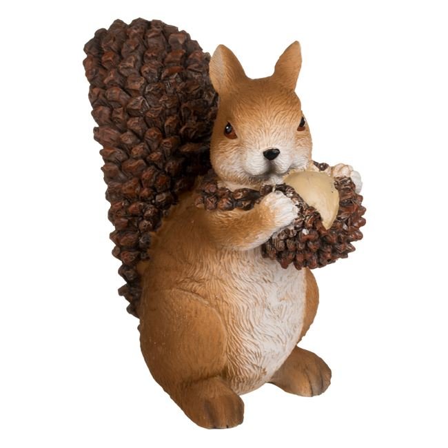 Figurina Decorativa Veverita cu Ghinda 11cm