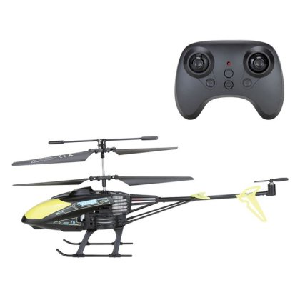 Elicopter Negru Verde Lime cu Telecomanda AeroQuest cu Giroscop & Lumini LED