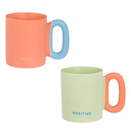 Cana Ceramica in Culori Pastel cu Mesaj 360ml