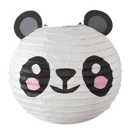 Abajur Lustra din Hartie Alb Negru Panda pentru Copii Ø30cm