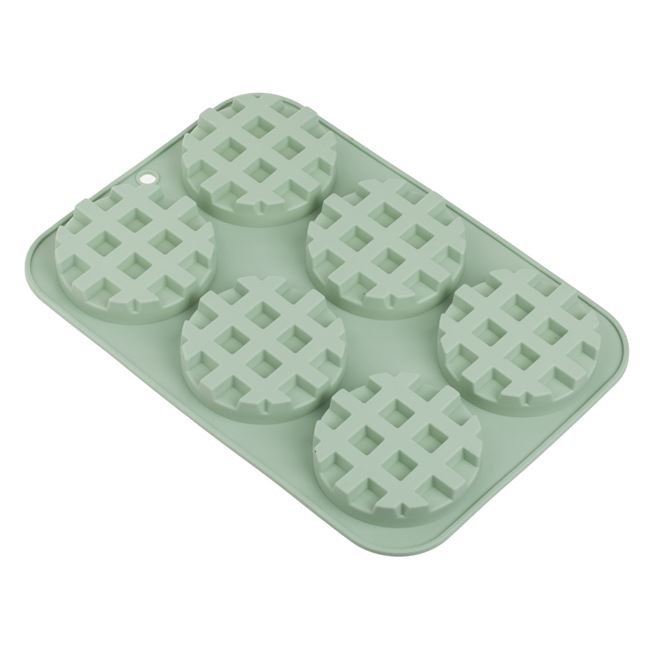 Forma Copt din Silicon Verde pentru Pancakes (6 spatii) 18x25cm