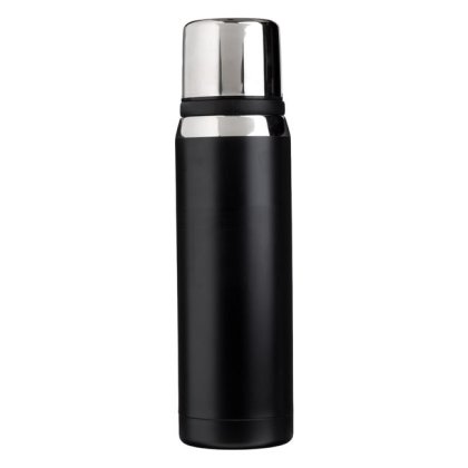 Sticla Izoterma din Otel Inoxidabil Negru cu Siret 700ml